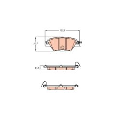 Plaquettes de frein TRW GDB2199 pour MAZDA CX-9 OE TKY82648ZA