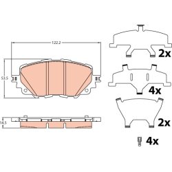 Brake Pad Set TRW GDB2200 OE Ref N2Y3-33-28ZC