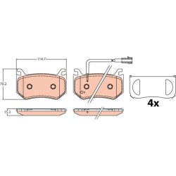 Plaquettes de frein TRW GDB2209 pour ALFA ROMEO GIULIA, STELVIO OE 77367666