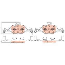 Jeu de plaquettes de frein TRW GDB2213