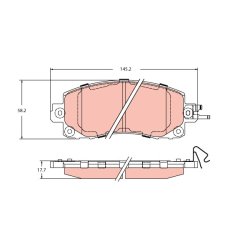Brake Pad Set TRW GDB2216 OE Ref 26296FL031