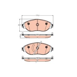 Brake Pad Set TRW GDB2219 OE Ref 3Q0 698 151 E