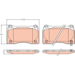 Brake Pad Set TRW GDB2237 OE Ref 45022-TGH-A01