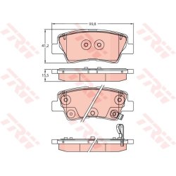 Brake Pad Set TRW GDB2242 OE Ref 58302-H9A10