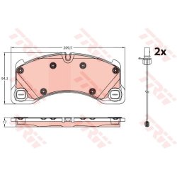 Brake Pad Set TRW GDB2243 OE Ref 95B698151C