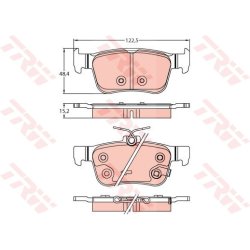 Brake Pad Set TRW GDB2256 OE Ref 43022-TGN-G02