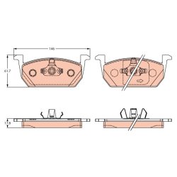 Brake Pad Set TRW GDB2266 OE Ref 2Q0 698 151 E