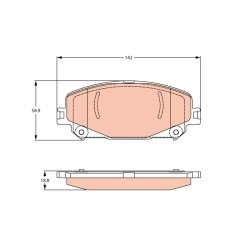 Plaquettes de frein TRW GDB2268 pour RENAULT OE 410606808R