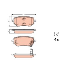 Brake Pad Set TRW GDB2270 OE Ref A 470 423 06 00