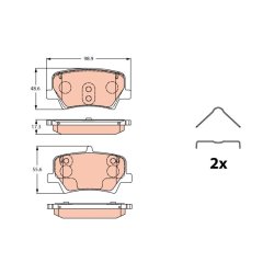 Brake Pad Set TRW GDB2277 OE Ref 31687033