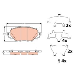Brake Pad Set TRW GDB2285 OE Ref 6000615056