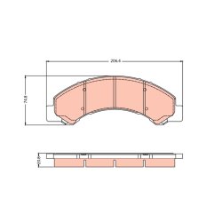 Jeu de plaquettes de frein TRW GDB2287 pour ISUZU ELF OE 8972261030