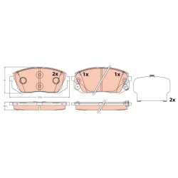 Brake Pad Set TRW GDB2308 OE Ref 58101C2A10