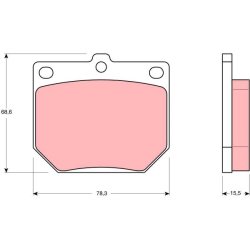 Plaquettes de frein TRW GDB232 pour NISSAN, TOYOTA OE 41060-N8525