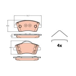 Jeu de plaquettes de frein TRW GDB2323 pour VOLVO XC40 OE 31471409
