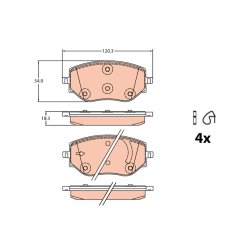 Brake Pad Set TRW GDB2324 OE Ref D106000Q1J