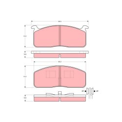 Brake Pad Set TRW GDB233 OE Ref 04465-35150