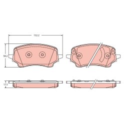 Brake Pad Set TRW GDB2346 OE Ref 2425653