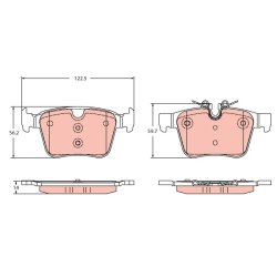 Jeu de plaquettes de frein TRW GDB2351 pour JAGUAR I-PACE OE J9C20036