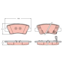 Brake Pad Set TRW GDB2353 OE Ref 583021RA30
