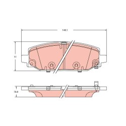 Brake Pad Set TRW GDB2360 OE Ref 68385238AA
