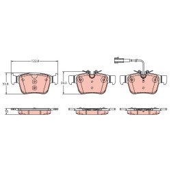 Brake Pad Set TRW GDB2364 OE Ref 673004626