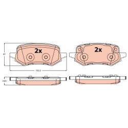 Jeu de plaquettes de frein TRW GDB2367 pour FORD PUMA OE 2413374