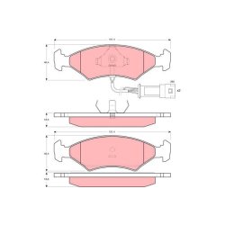 Brake Pad Set TRW GDB238 OE Ref 1079919