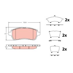 Brake Pad Set TRW GDB2404 OE Ref 1550219
