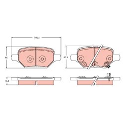 Brake Pad Set TRW GDB2406 OE Ref 42539412