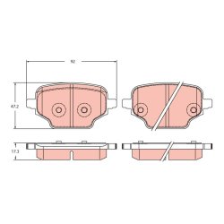 Brake Pad Set TRW GDB2410 OE Ref 1635254980