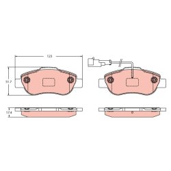 Brake Pad Set TRW GDB2415 OE Ref 1778384