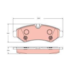 Brake Pad Set TRW GDB2422 OE Ref 9074208600
