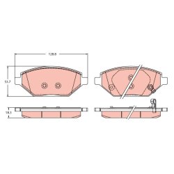 Brake Pad Set TRW GDB2425 OE Ref 1605325