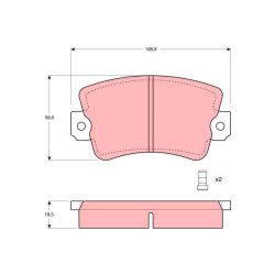 Brake Pad Set TRW GDB243 OE Ref 77 01 202 044