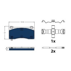 Jeu de plaquettes de frein TRW GDB2431BTE pour Tesla Model 3 et Model Y