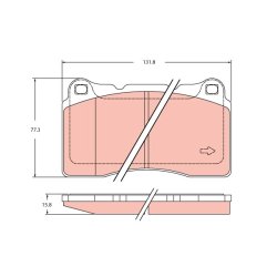 Plaquettes de frein TRW GDB2453 pour RENAULT, MEGANE OE 410609317R