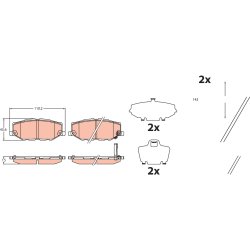 Brake Pad Set TRW GDB2455 OE Ref 5581078R00