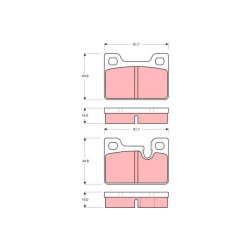 Brake Pad Set TRW GDB247 OE Ref 1 159 253