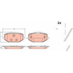 Plaquettes de frein TRW GDB2475 pour CITROËN, DS, VAUXHALL, PEUGEOT
