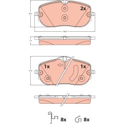 Jeu de plaquettes de frein TRW GDB2483 OE 0004201104