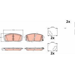 Jeu de plaquettes de frein TRW GDB2492 pour HYUNDAI SONATA OE 58101-L1A00