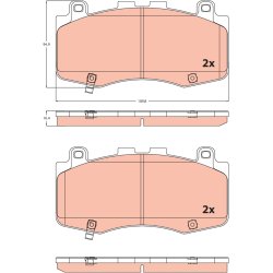 Jeu de plaquettes de frein TRW GDB2496 OE 68399095AC001