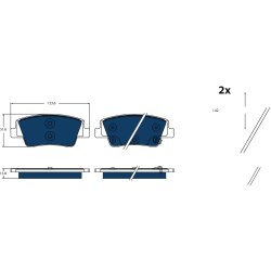 Brake Pad Set TRW GDB2497BTE OE Ref 58302CGA50
