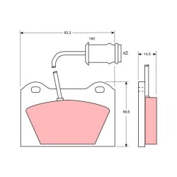 Jeu de plaquettes de frein TRW GDB253 pour AUSTIN, MG METRO, MINI OE GBP90259