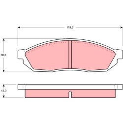 Brake Pad Set TRW GDB254 OE Ref 91144333