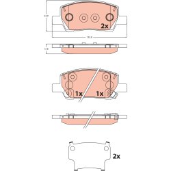 Jeu de plaquettes de frein TRW GDB2541 OE 58101-K7A70