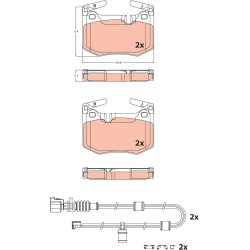Brake Pad Set TRW GDB2543 OE Ref 044660W070