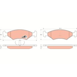 Brake Pad Set TRW GDB255 OE Ref 1079920