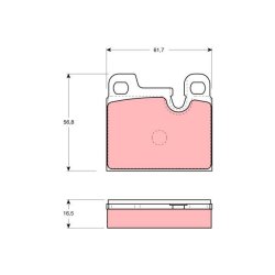 Jeu de plaquettes de frein TRW GDB258 pour BMW Série 7, référence d'origine 1119183